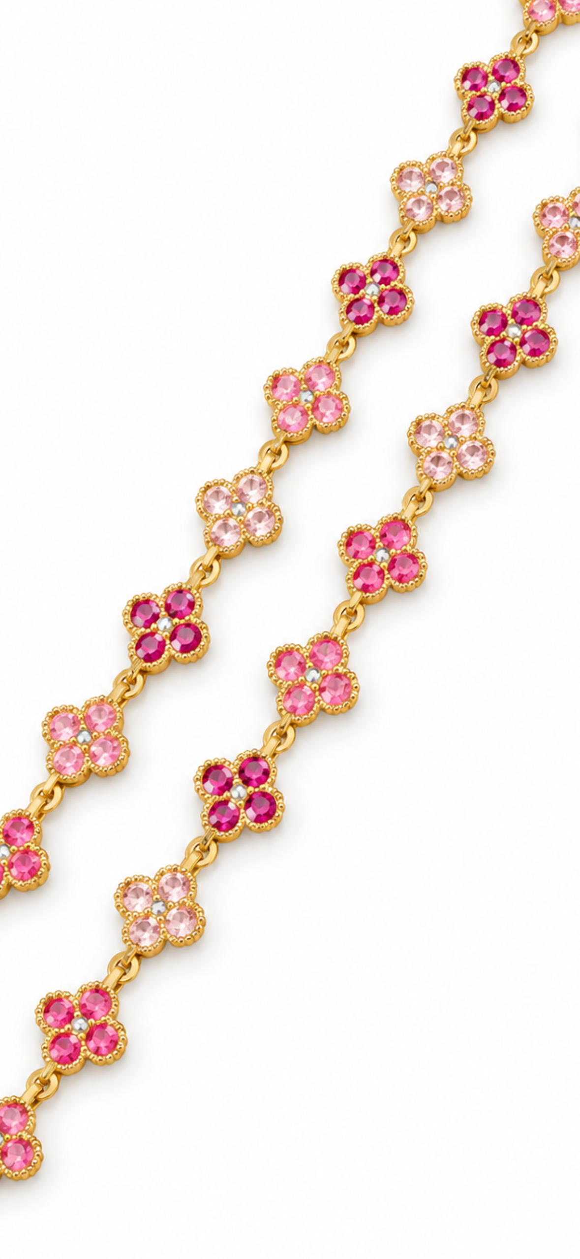 Collier Trèfle [Rose Tricolore]