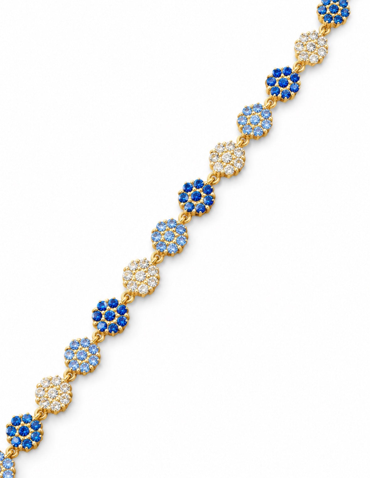 Bracelet Fleuri [Bleu Tricolore]