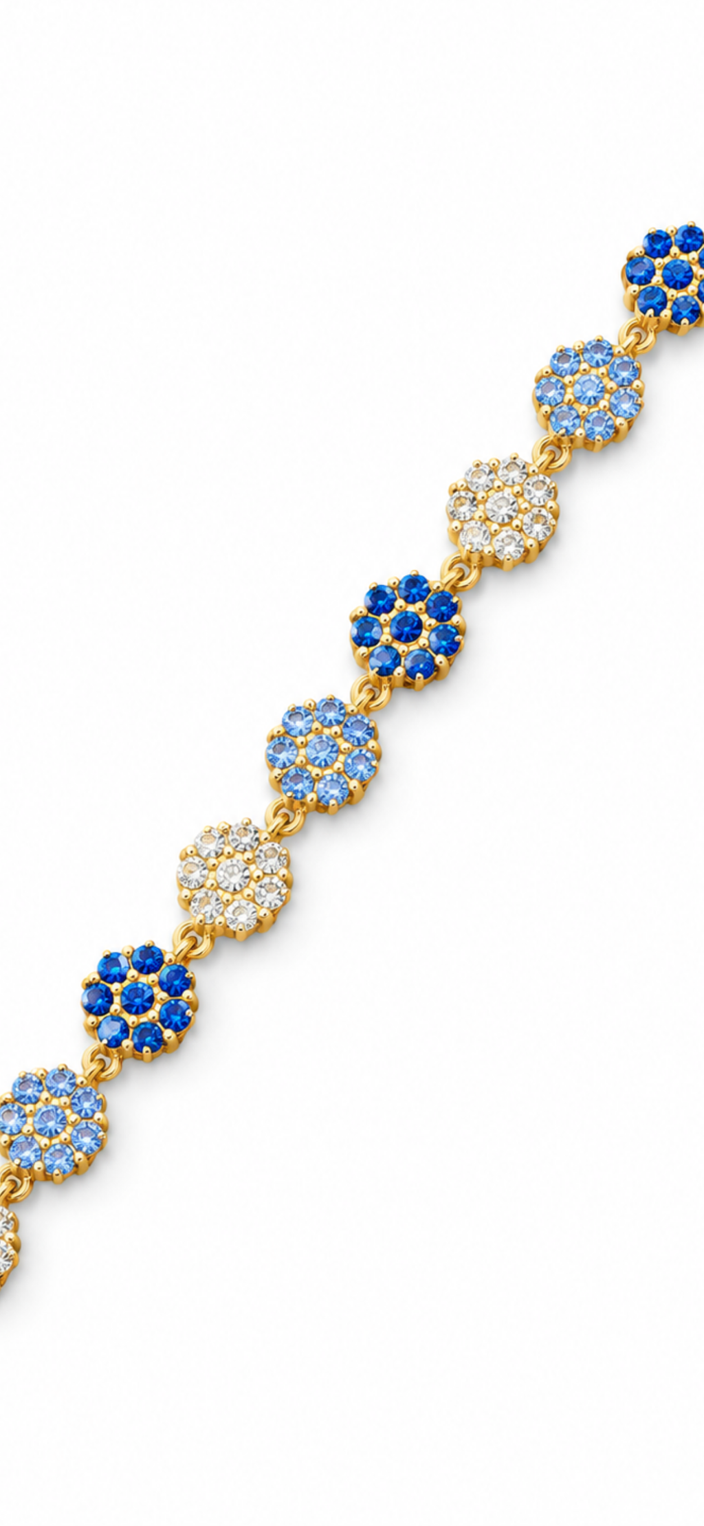 Bracelet Fleuri [Bleu Tricolore]