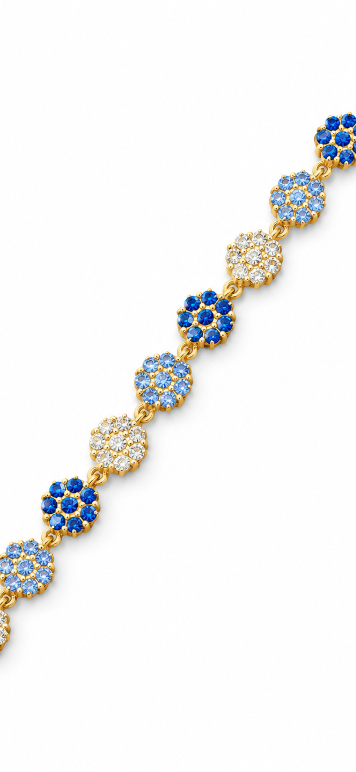 Bracelet Fleuri [Bleu Tricolore]