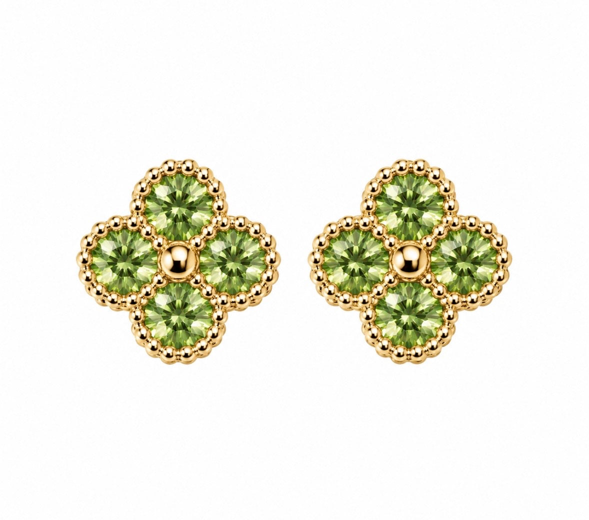 Boucle D’oreille Trèfle [Vert Pomme]