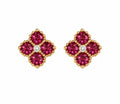 Boucle D’oreille Trèfle [Rose Rubis]