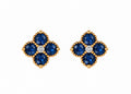 Boucle D’oreille Trèfle [Bleu Marine]