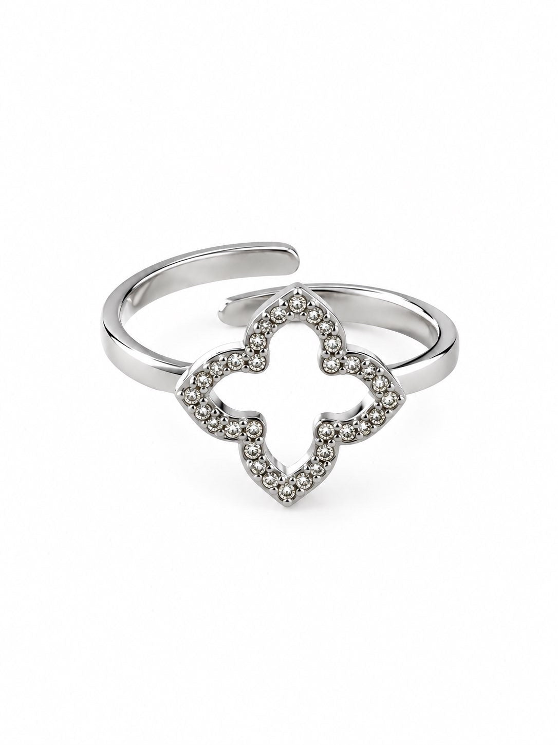 Bague Trèfle Pointu [Argentée]