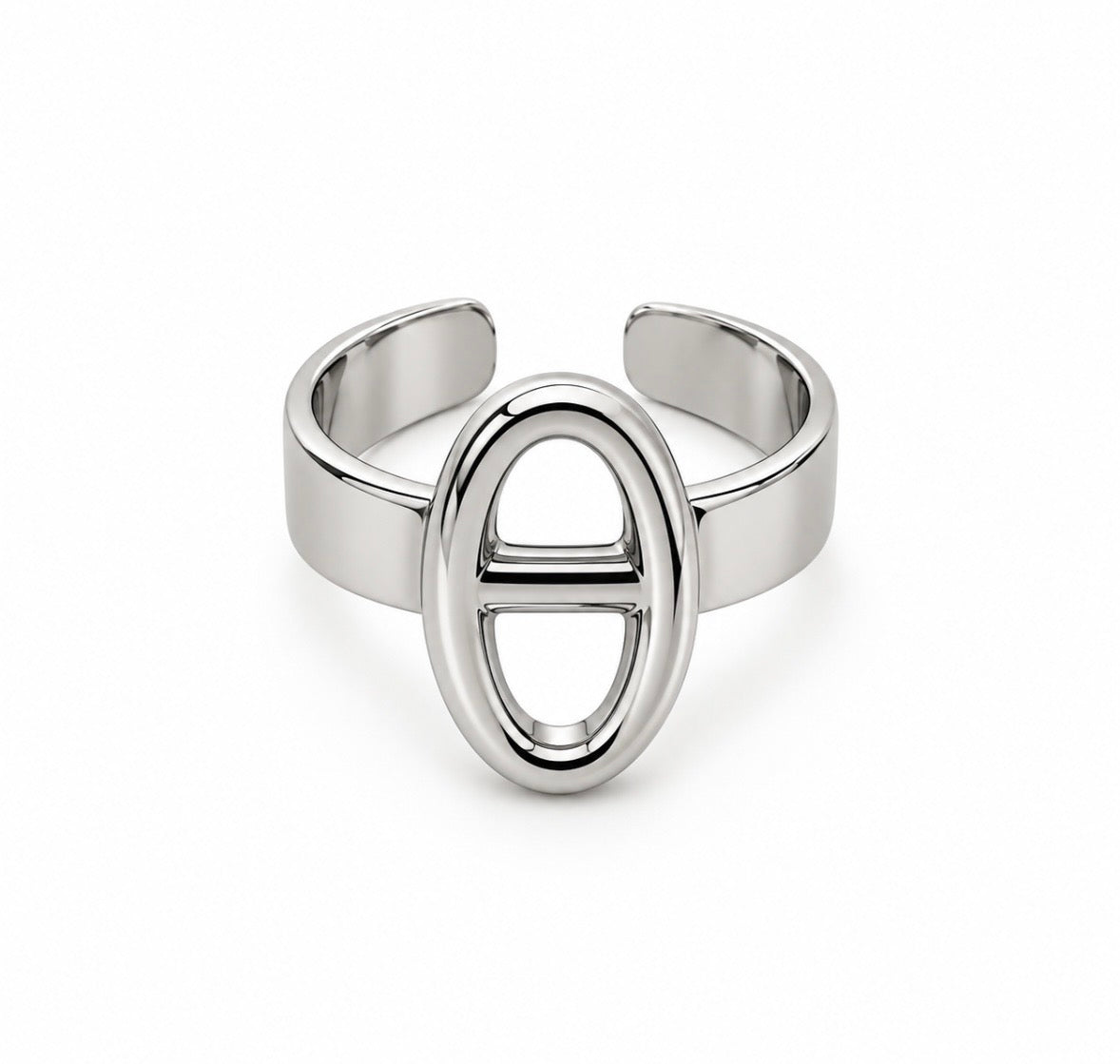 Bague Ovale [Argentée]