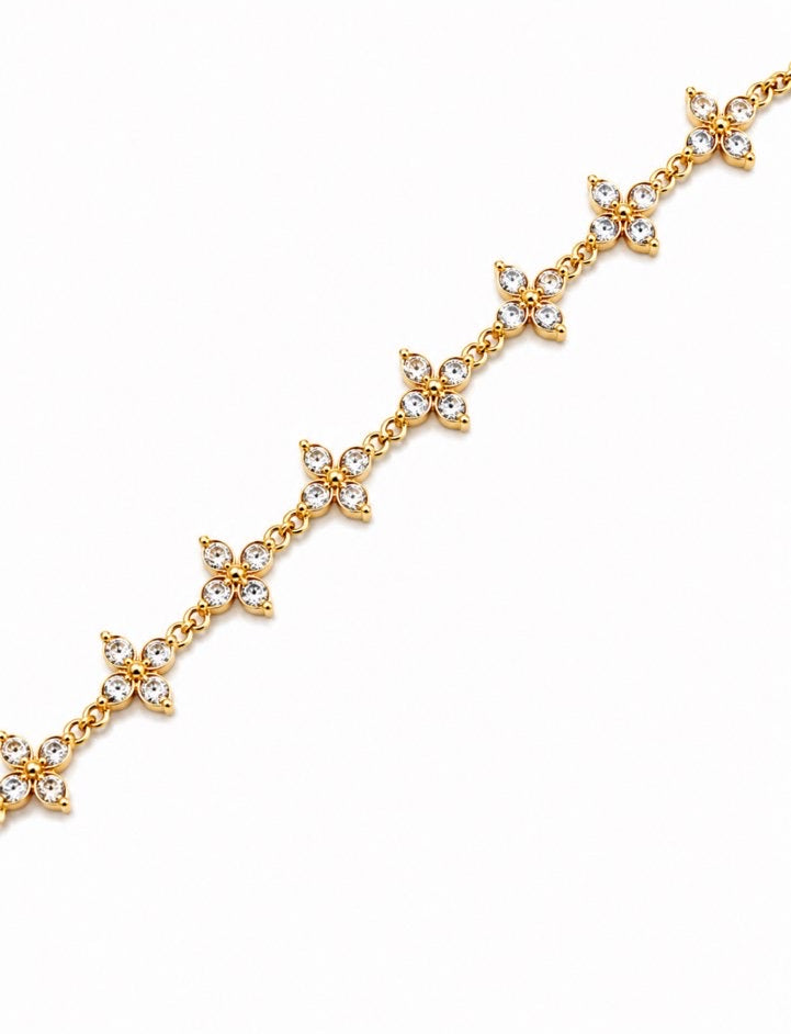 Bracelet Trèfle Pointu [Blanc]